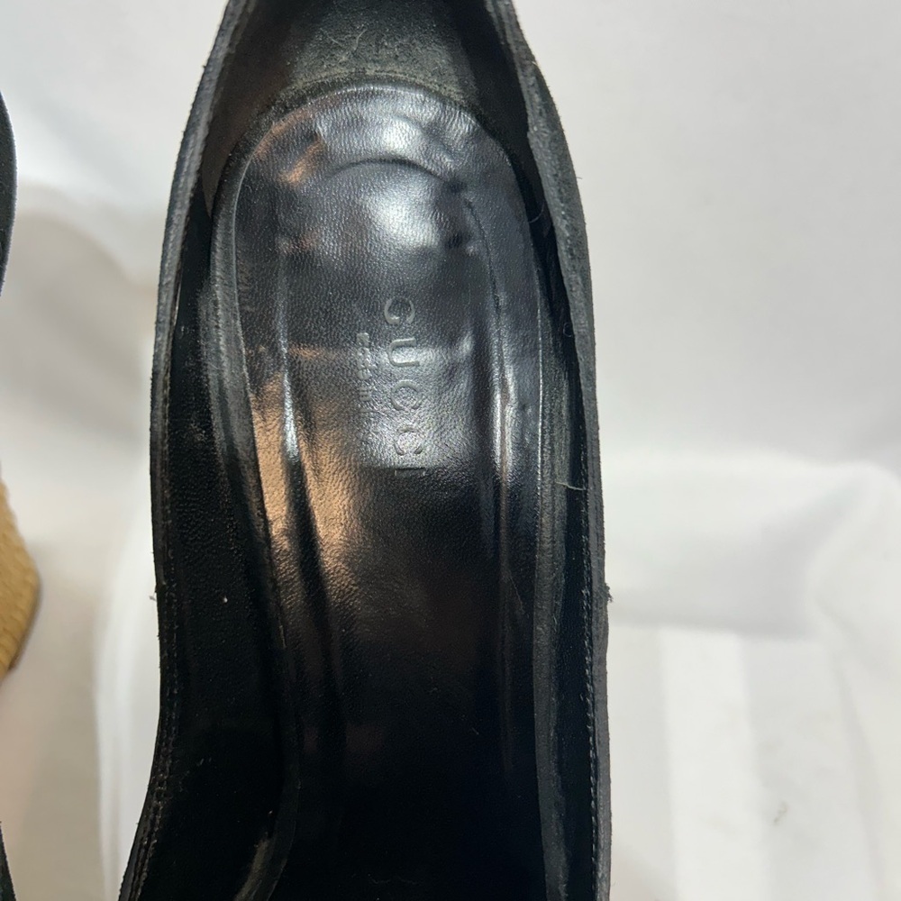 GUCCI espadrilles wedges with horsebit design and ankle strap. Size 8. B… - Picture 3 of 15